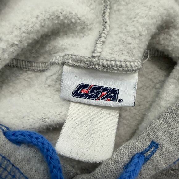 Vintage Detroit Lions Hoodie Men's Large Gray 90s NFL Football Honolulu Blue - Picture 7 of 11